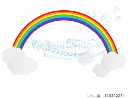 シンプルな虹のイラスト 110320254