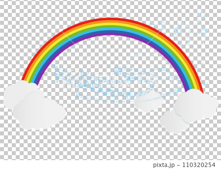 シンプルな虹のイラスト 110320254