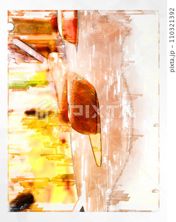 スケッチ風 ボルダリング ボルダリングウォール 壁 木製 ホールド クライミングジム ボルダリングジ 110321392