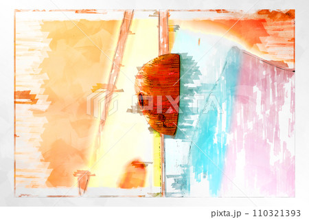 スケッチ風 ボルダリング ボルダリングウォール 壁 木製 ホールド クライミングジム ボルダリングジ 110321393