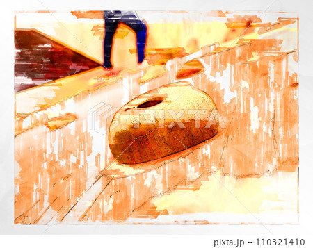 スケッチ風 ボルダリング ボルダリングウォール 壁 木製 ホールド クライミングジム ボルダリングジ 110321410