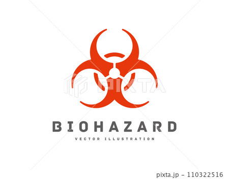 バイオハザードのアイコン 感染性廃棄物 ベクターイラスト 110322516