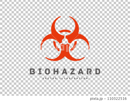 バイオハザードのアイコン 感染性廃棄物 ベクターイラスト 110322516