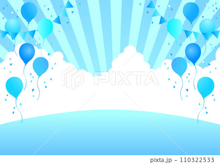 青いフェスティバルの背景素材 110322533