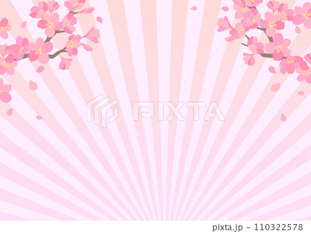 桜フレームのセール背景素材 桜フレームのセール背景素材 110322578