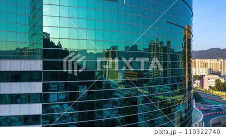 Urban Skyline with Stunning Reflection of Skyscrapers Dec 24 2023 110322740