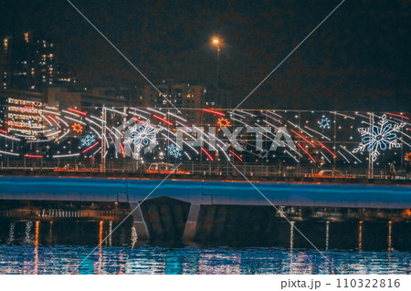 Shing Mun River with Christmas decoration at Shatin Dec 24 2023 Shing Mun River with Christmas decoration at Shatin Dec 24 2023 110322816