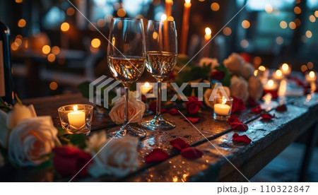Valentine's day concept with beautiful Valentine's decoration background. Valentine's day concept with beautiful Valentine's decoration background. 110322847