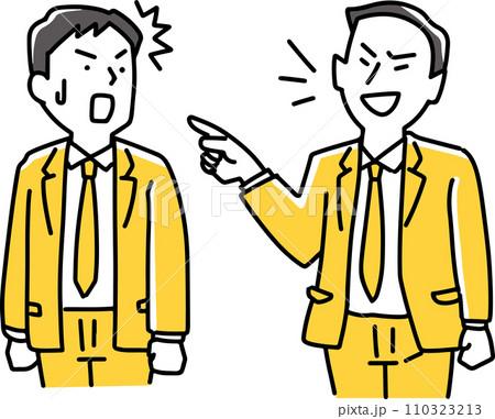 不快なことを言われるビジネスマン 不快なことを言われるビジネスマン 110323213