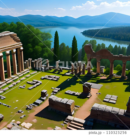 神秘的な古代遺跡 110323256