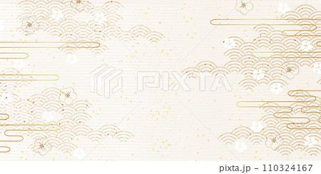 梅　和柄　春　背景 110324167