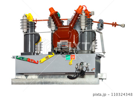 Vacuum recloser for external installation. Isolated on a white background. 110324348