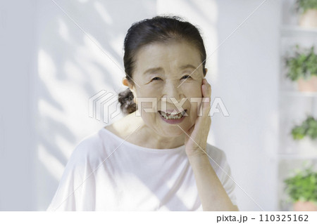 微笑むシニア女性のポートレート 微笑むシニア女性のポートレート 110325162