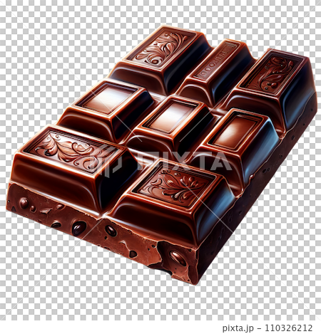 Chocolate Bar Watercolor Clipart isolated on Transparent Background, Valentine's Chocolate Clipart. Chocolate Bar Watercolor Clipart isolated on Transparent Background, Valentine's Chocolate Clipart. 110326212