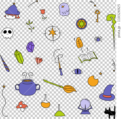 hand drawn magic set hand drawn magic set 110326925