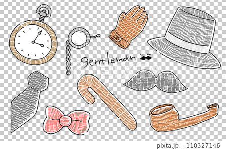 ゆるめシンプルジェントルマンセット　カラー 110327146