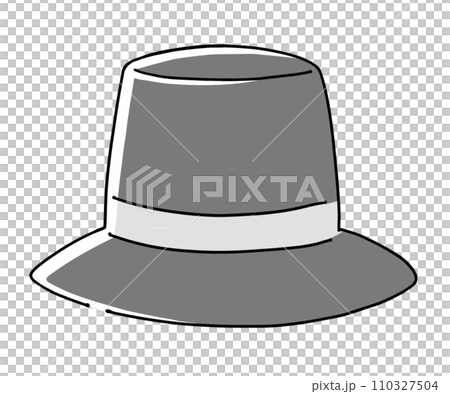 ゆるめシンプルシルクハット　単品　ベタ塗り 110327504