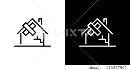 崩れかけた家のリフォームアイコン 110327990
