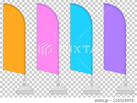 帆形旗幟插圖集 2 110328978