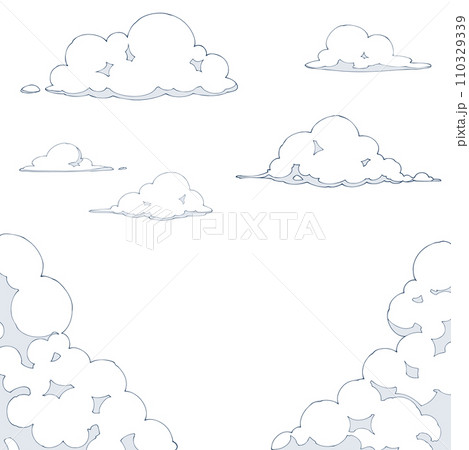 カットイラストセット_雲 110329339
