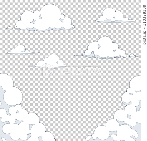カットイラストセット_雲 110329339