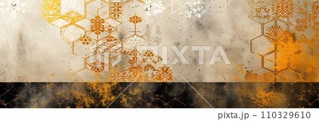 和のイメージ模様(横長) 110329610