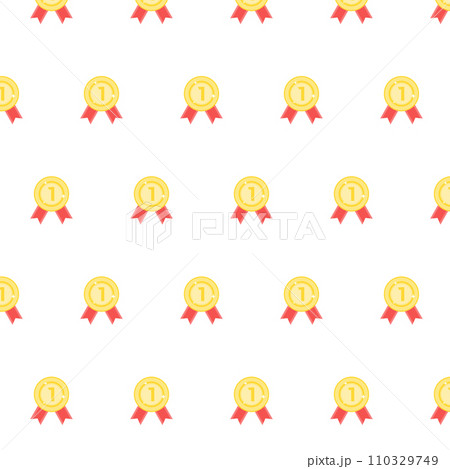 Golden medal first place seamless pattern 110329749
