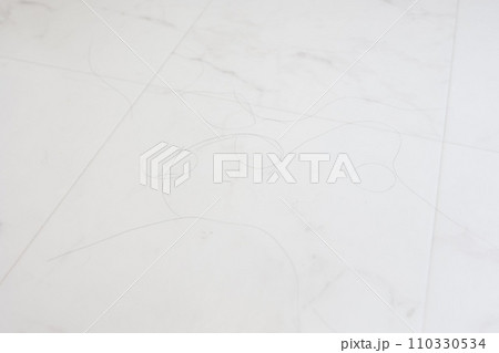 脱衣所(クッションフロア)の床に大量の髪の毛が落ちている 脱衣所(クッションフロア)の床に大量の髪の毛が落ちている 110330534