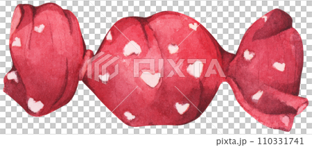 Watercolor painting of Candy in wrapper. Watercolor painting of Candy in wrapper. 110331741