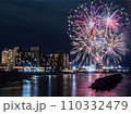 函館湯川漁港から見る湯の川温泉花火大会 110332479
