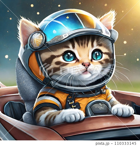 星を目指す勇敢な小さな猫 110333145