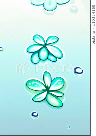 浮遊する水彩の花々 110334169