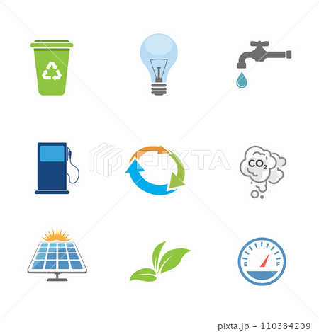 eco green energy  icon design illustration 110334209