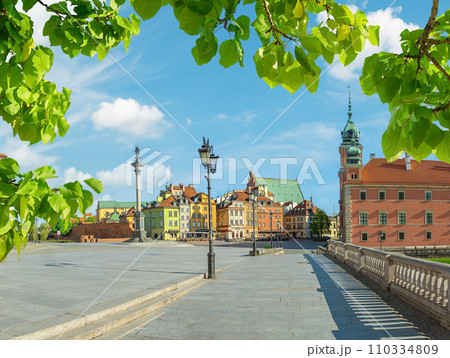 This is a square in Warsaw 110334809