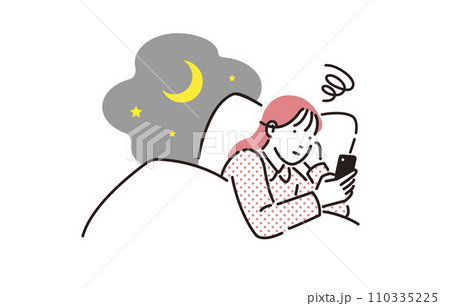 人物 不眠症の女性 人物 不眠症の女性 110335225