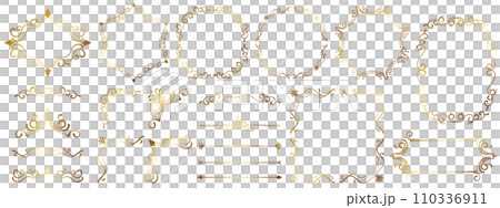 Luxury decorative frame set gold 110336911