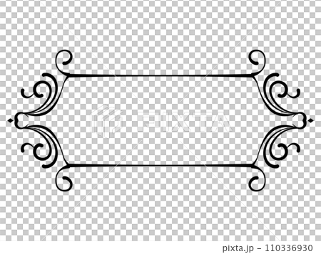 Luxury frame black 110336930