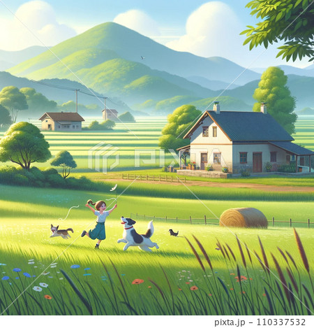 [AI生成画像]田舎の風景（昼） 110337532