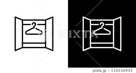 シンプルなクローゼットアイコン 110338435