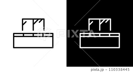 シンプルなベランダアイコン 110338445