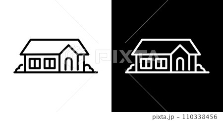 シンプルな平屋アイコン 110338456