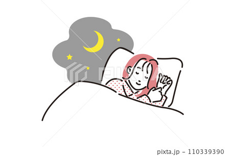 人物 快適な睡眠をとる女性 110339390