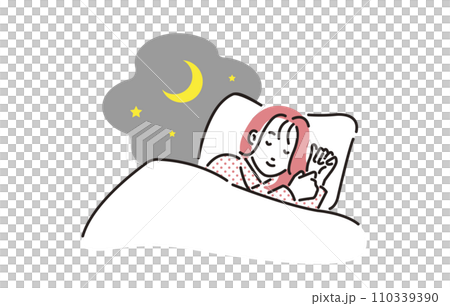 人物 快適な睡眠をとる女性 110339390