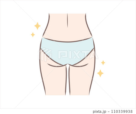 引き締まったスリムな女性のお尻のイラスト 110339938