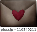 red heart on black background 110340211