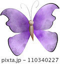 dragonfly with butterflies in a watercolor 110340227