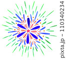 bright colorful firework with a bright salute 110340234