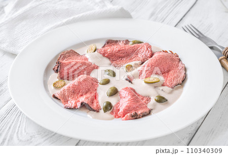 Portion of Vitello tonnato Portion of Vitello tonnato 110340309