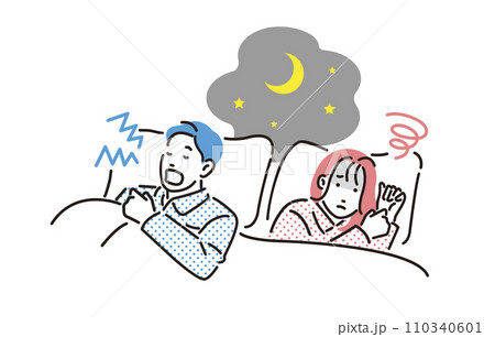 人物 睡眠障害イメージ 人物 睡眠障害イメージ 110340601