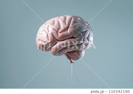 Brain shaped inflated helium balloon....のイラスト素材 [110342190] - PIXTA